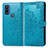 Custodia Portafoglio In Pelle Fantasia Modello Cover con Supporto per Motorola Moto G Pure Blu