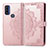 Custodia Portafoglio In Pelle Fantasia Modello Cover con Supporto per Motorola Moto G Pure Oro Rosa