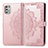 Custodia Portafoglio In Pelle Fantasia Modello Cover con Supporto per Motorola Moto G Stylus (2021) Oro Rosa