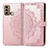 Custodia Portafoglio In Pelle Fantasia Modello Cover con Supporto per Motorola Moto G40 Fusion Oro Rosa