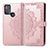 Custodia Portafoglio In Pelle Fantasia Modello Cover con Supporto per Motorola Moto G50 Oro Rosa