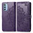 Custodia Portafoglio In Pelle Fantasia Modello Cover con Supporto per Motorola Moto G51 5G Viola