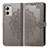 Custodia Portafoglio In Pelle Fantasia Modello Cover con Supporto per Motorola Moto G53 5G Grigio