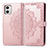 Custodia Portafoglio In Pelle Fantasia Modello Cover con Supporto per Motorola Moto G73 5G Oro Rosa