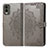 Custodia Portafoglio In Pelle Fantasia Modello Cover con Supporto per Nokia C210 Grigio