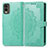 Custodia Portafoglio In Pelle Fantasia Modello Cover con Supporto per Nokia C210 Verde