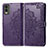 Custodia Portafoglio In Pelle Fantasia Modello Cover con Supporto per Nokia C210 Viola