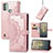 Custodia Portafoglio In Pelle Fantasia Modello Cover con Supporto per Nokia C31