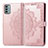 Custodia Portafoglio In Pelle Fantasia Modello Cover con Supporto per Nokia G22 Oro Rosa