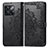 Custodia Portafoglio In Pelle Fantasia Modello Cover con Supporto per OnePlus 10T 5G Nero