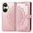 Custodia Portafoglio In Pelle Fantasia Modello Cover con Supporto per OnePlus Nord CE 3 5G Oro Rosa