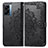 Custodia Portafoglio In Pelle Fantasia Modello Cover con Supporto per OnePlus Nord N300 5G Nero