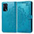 Custodia Portafoglio In Pelle Fantasia Modello Cover con Supporto per Oppo A16s Blu