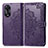 Custodia Portafoglio In Pelle Fantasia Modello Cover con Supporto per Oppo A18 Viola