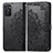 Custodia Portafoglio In Pelle Fantasia Modello Cover con Supporto per Oppo A55S 5G Nero