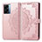 Custodia Portafoglio In Pelle Fantasia Modello Cover con Supporto per Oppo A57 5G Oro Rosa