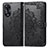 Custodia Portafoglio In Pelle Fantasia Modello Cover con Supporto per Oppo A58 4G Nero