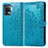 Custodia Portafoglio In Pelle Fantasia Modello Cover con Supporto per Oppo F19 Pro Blu
