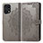 Custodia Portafoglio In Pelle Fantasia Modello Cover con Supporto per Oppo Find X5 5G Grigio