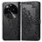 Custodia Portafoglio In Pelle Fantasia Modello Cover con Supporto per Oppo Find X6 5G Nero