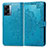 Custodia Portafoglio In Pelle Fantasia Modello Cover con Supporto per Oppo K10 5G India Blu