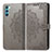 Custodia Portafoglio In Pelle Fantasia Modello Cover con Supporto per Oppo K9 Pro 5G Grigio