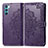 Custodia Portafoglio In Pelle Fantasia Modello Cover con Supporto per Oppo K9 Pro 5G Viola