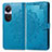 Custodia Portafoglio In Pelle Fantasia Modello Cover con Supporto per Oppo Reno10 Pro 5G Blu