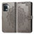 Custodia Portafoglio In Pelle Fantasia Modello Cover con Supporto per Oppo Reno5 F Grigio