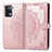 Custodia Portafoglio In Pelle Fantasia Modello Cover con Supporto per Oppo Reno5 F Oro Rosa