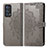 Custodia Portafoglio In Pelle Fantasia Modello Cover con Supporto per Oppo Reno6 Pro 5G Grigio