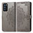 Custodia Portafoglio In Pelle Fantasia Modello Cover con Supporto per Oppo Reno6 Pro 5G India Grigio