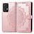 Custodia Portafoglio In Pelle Fantasia Modello Cover con Supporto per Oppo Reno7 Pro 5G Oro Rosa