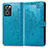 Custodia Portafoglio In Pelle Fantasia Modello Cover con Supporto per Oppo Reno8 4G Blu