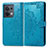 Custodia Portafoglio In Pelle Fantasia Modello Cover con Supporto per Oppo Reno9 5G Blu