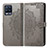 Custodia Portafoglio In Pelle Fantasia Modello Cover con Supporto per Realme 8 4G Grigio