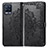 Custodia Portafoglio In Pelle Fantasia Modello Cover con Supporto per Realme 8 4G Nero