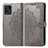 Custodia Portafoglio In Pelle Fantasia Modello Cover con Supporto per Realme 8i Grigio