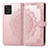 Custodia Portafoglio In Pelle Fantasia Modello Cover con Supporto per Realme 8i Oro Rosa