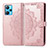 Custodia Portafoglio In Pelle Fantasia Modello Cover con Supporto per Realme 9 Pro+ Plus 5G Oro Rosa
