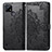 Custodia Portafoglio In Pelle Fantasia Modello Cover con Supporto per Realme C25Y India Nero