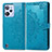 Custodia Portafoglio In Pelle Fantasia Modello Cover con Supporto per Realme C31 Blu