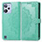 Custodia Portafoglio In Pelle Fantasia Modello Cover con Supporto per Realme C31 Verde