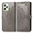 Custodia Portafoglio In Pelle Fantasia Modello Cover con Supporto per Realme C35 Grigio