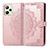 Custodia Portafoglio In Pelle Fantasia Modello Cover con Supporto per Realme C35 Oro Rosa