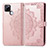 Custodia Portafoglio In Pelle Fantasia Modello Cover con Supporto per Realme Q2i 5G Oro Rosa