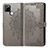 Custodia Portafoglio In Pelle Fantasia Modello Cover con Supporto per Realme V3 5G Grigio