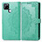 Custodia Portafoglio In Pelle Fantasia Modello Cover con Supporto per Realme V3 5G Verde