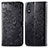 Custodia Portafoglio In Pelle Fantasia Modello Cover con Supporto per Samsung Galaxy A01 SM-A015 Nero