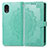 Custodia Portafoglio In Pelle Fantasia Modello Cover con Supporto per Samsung Galaxy A03 Core Verde